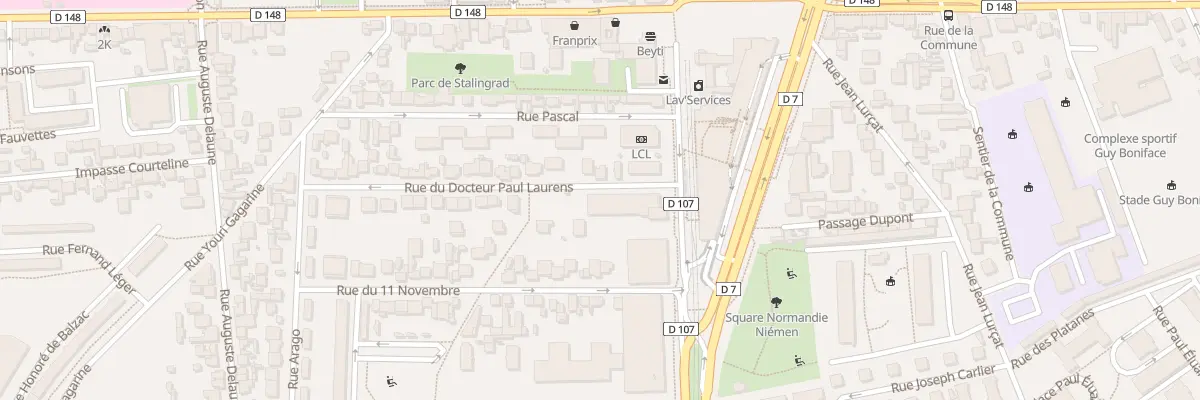 Plan du 1 Rue du Dr Paul Laurens à Villejuif