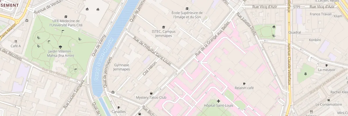 Plan du 4 Rue de l’Hôpital Saint-Louis à Paris 10e Arrondissement
