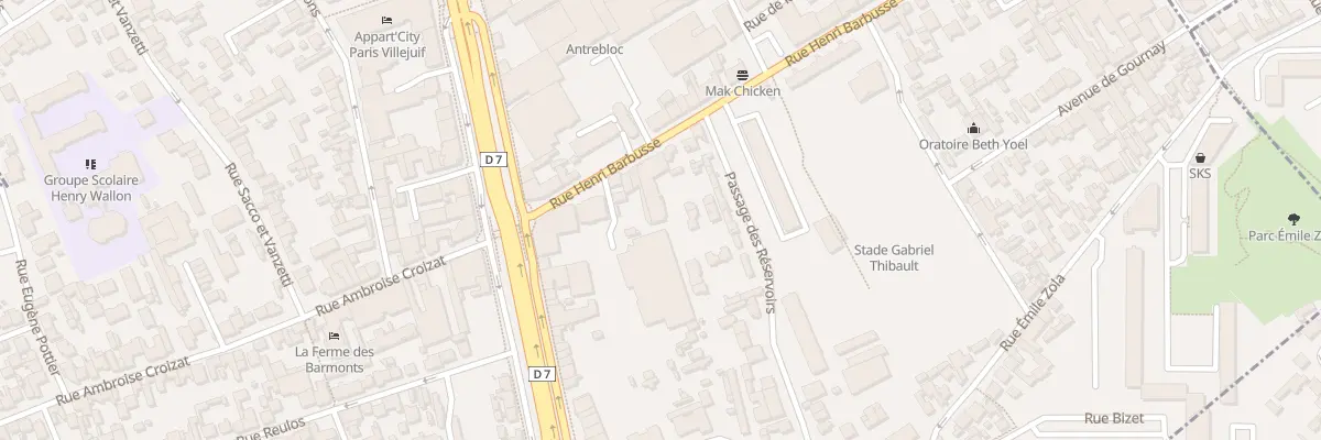 Plan du 22 Rue Henri Barbusse à Villejuif