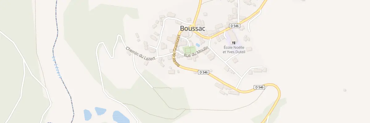 Plan du 5252 Rue du Moulin à Boussac