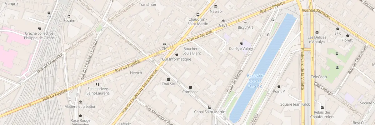 Plan du 236 Rue du Faubourg Saint-Martin à Paris 10e Arrondissement
