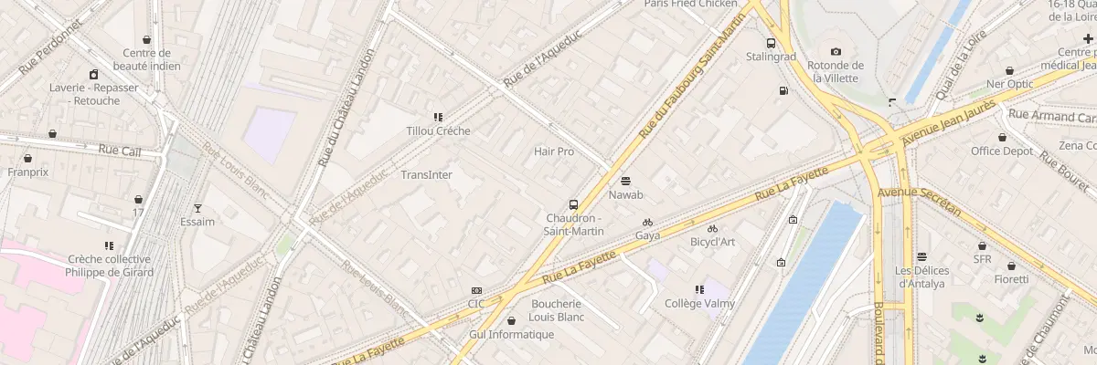 Plan du 237 Rue du Faubourg Saint-Martin à Paris 10e Arrondissement