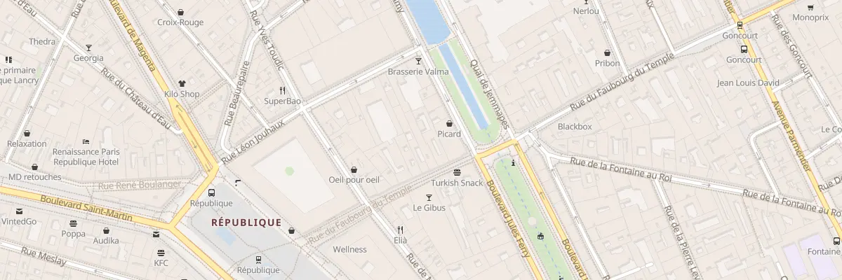 Plan du 23 Rue du Faubourg du Temple à Paris 10e Arrondissement