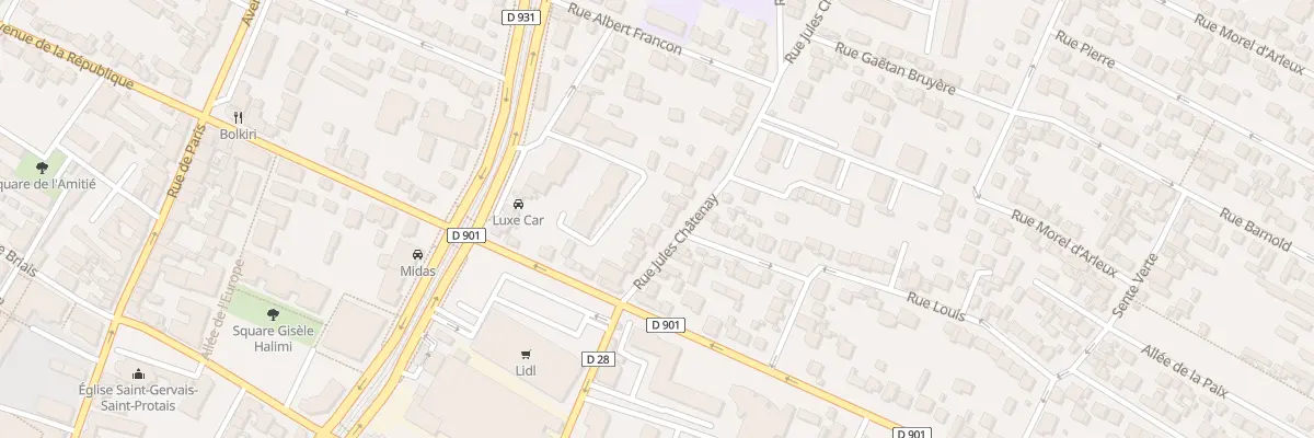 Plan du 15 Rue Jules Châtenay à Saint-Denis