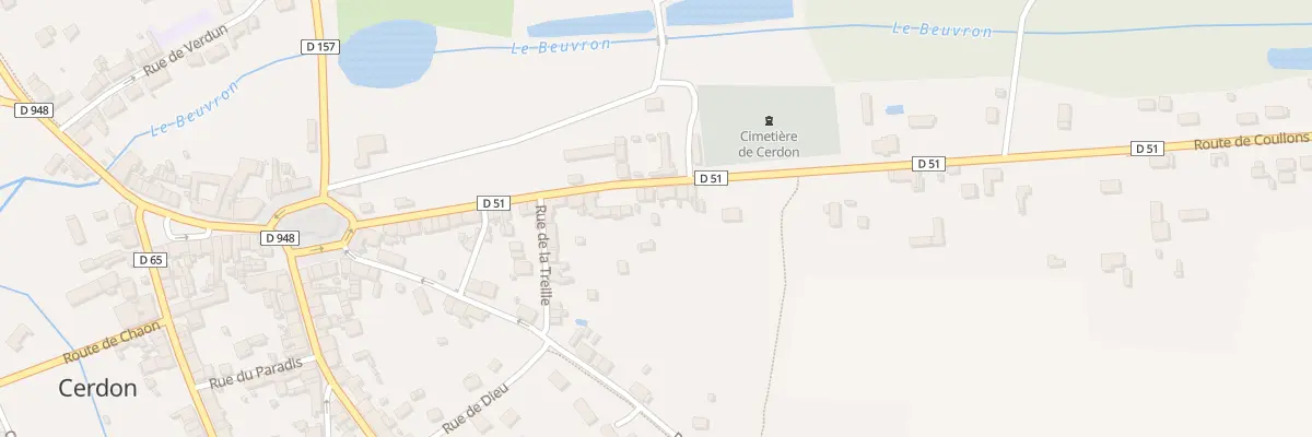 Plan du 40 Rte de Coullons à Cerdon