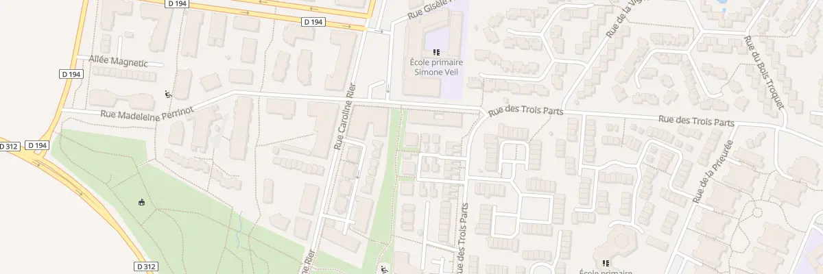 Plan du 34 Rue des Trois Parts à Bondoufle