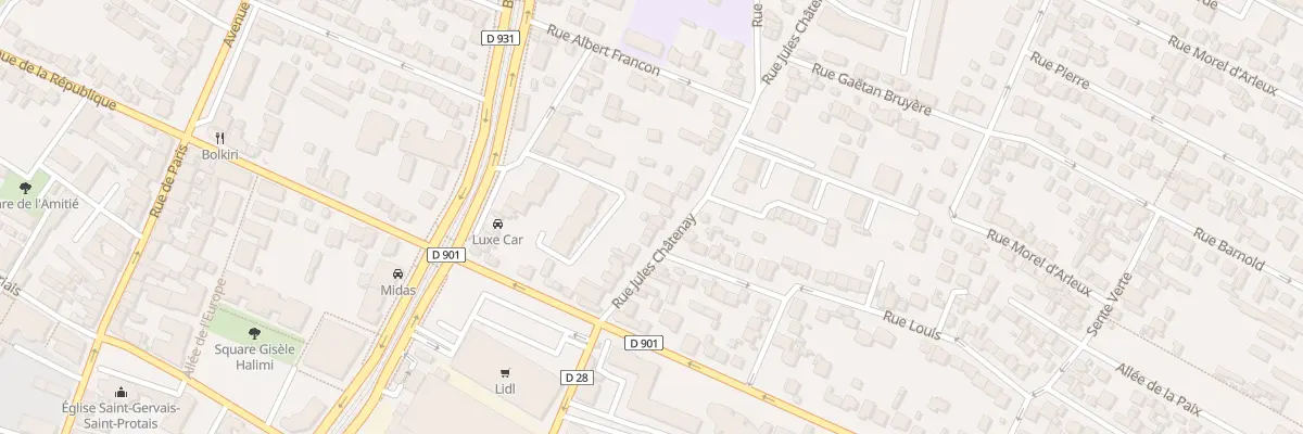 Plan du 21 Rue Jules Châtenay à Saint-Denis
