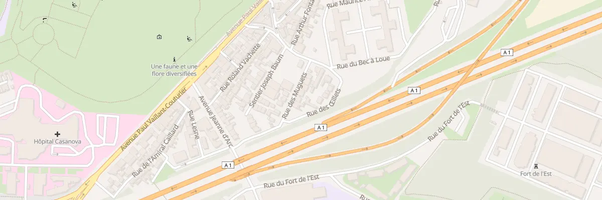 Plan du 11 Rue des Muguets à Saint-Denis