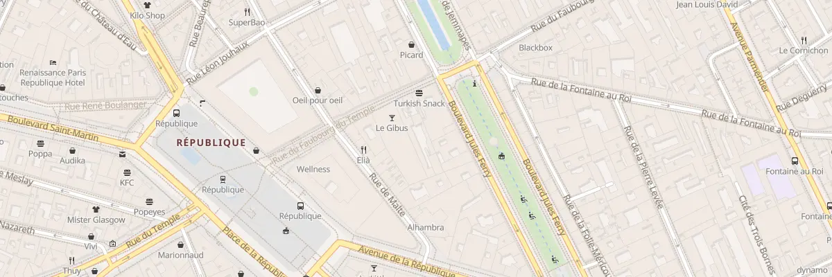 Plan du 22 Rue du Faubourg du Temple à Paris 11e Arrondissement