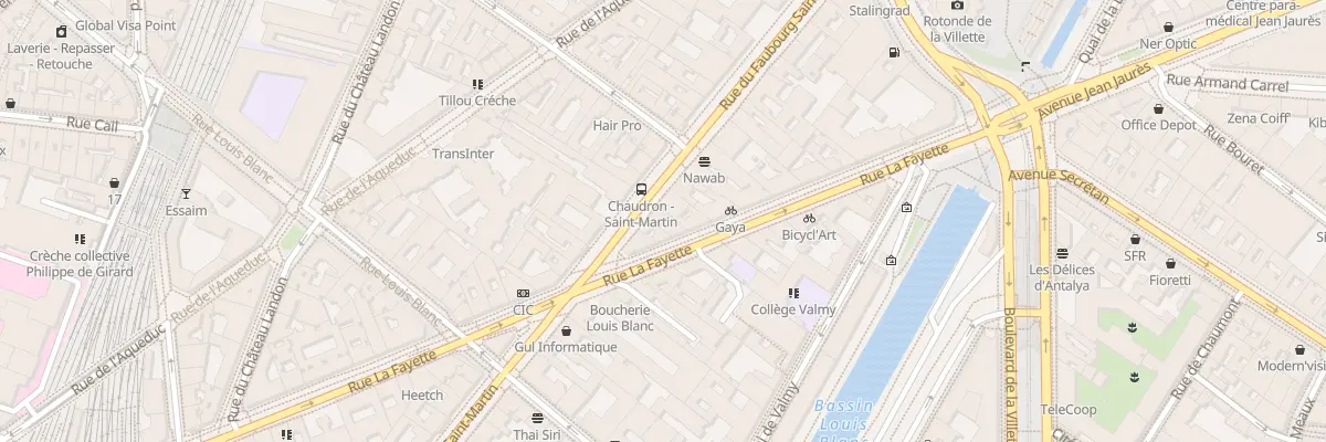 Plan du 244 Rue du Faubourg Saint-Martin à Paris 10e Arrondissement
