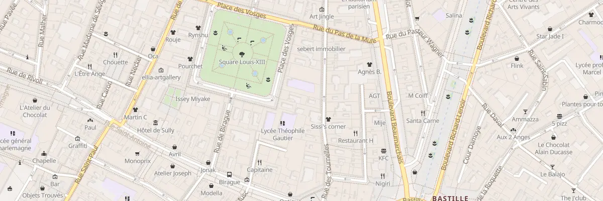 Plan du 10 Pl des Vosges à Paris 4e Arrondissement