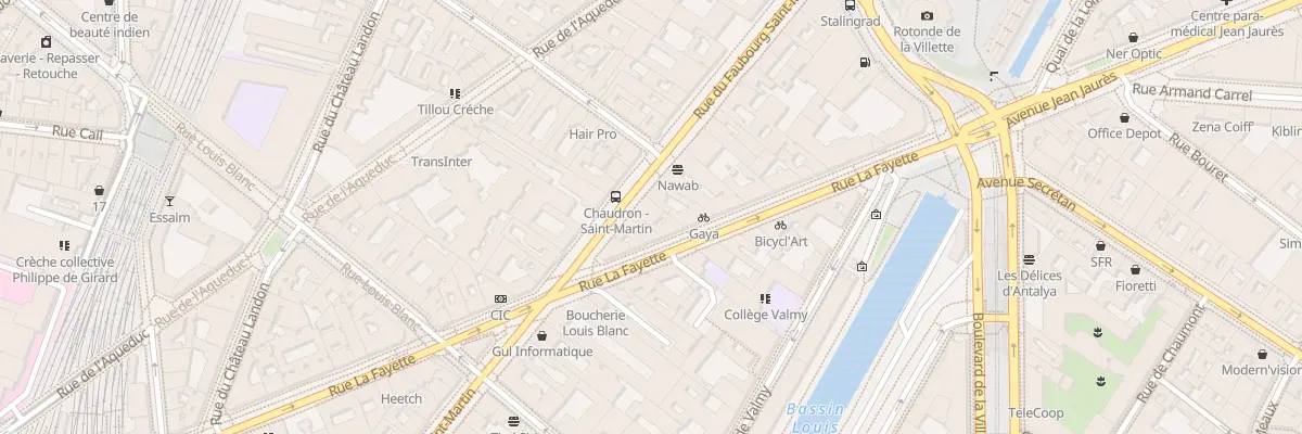 Plan du 246 Rue du Faubourg Saint-Martin à Paris 10e Arrondissement