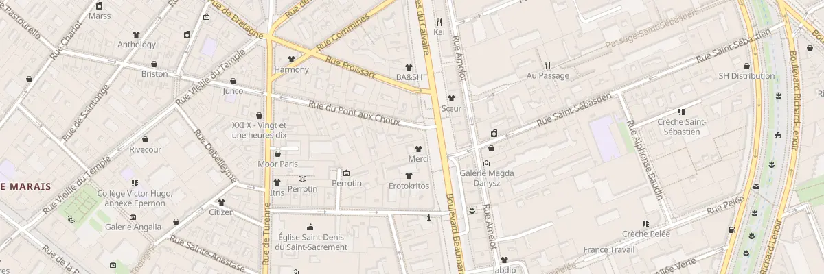 Plan du 113 Bd Beaumarchais à Paris 3e Arrondissement