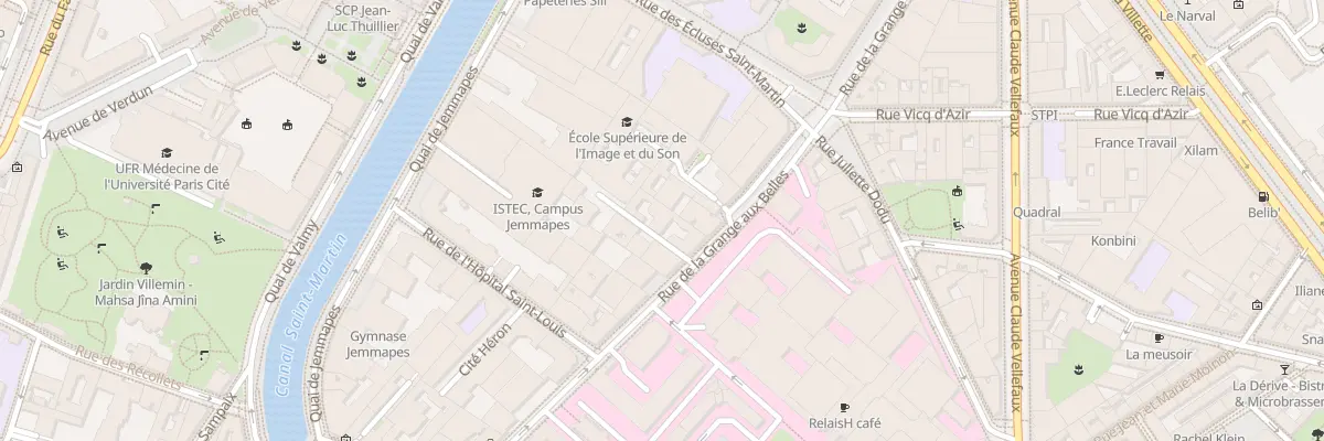 Plan du 35 Rue La Grange aux Belles à Paris 10e Arrondissement