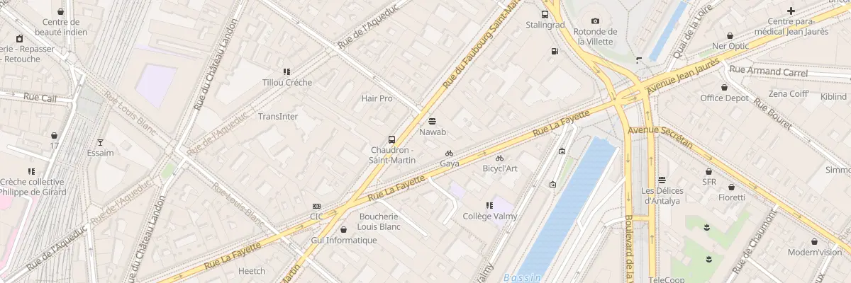 Plan du 248 Rue du Faubourg Saint-Martin à Paris 10e Arrondissement
