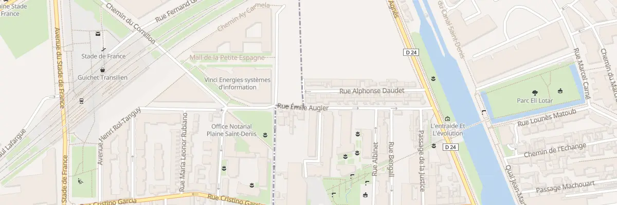 Plan du 28 Rue Emile Augier à Aubervilliers