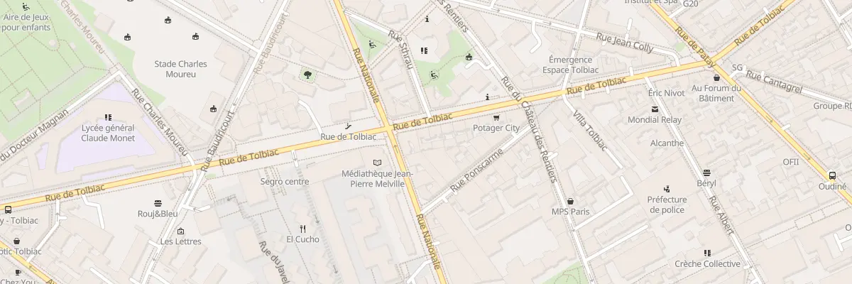 Plan du 89 Rue de Tolbiac à Paris 13e Arrondissement