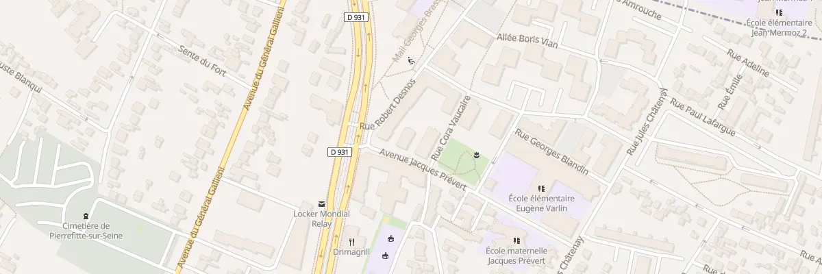 Plan du 2 Rue Robert Desnos Pierrefitte à Saint-Denis