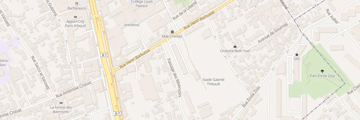 Plan du 34 Rue Henri Barbusse à Villejuif