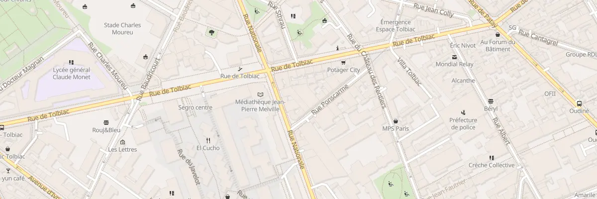 Plan du 80 Rue Nationale à Paris 13e Arrondissement