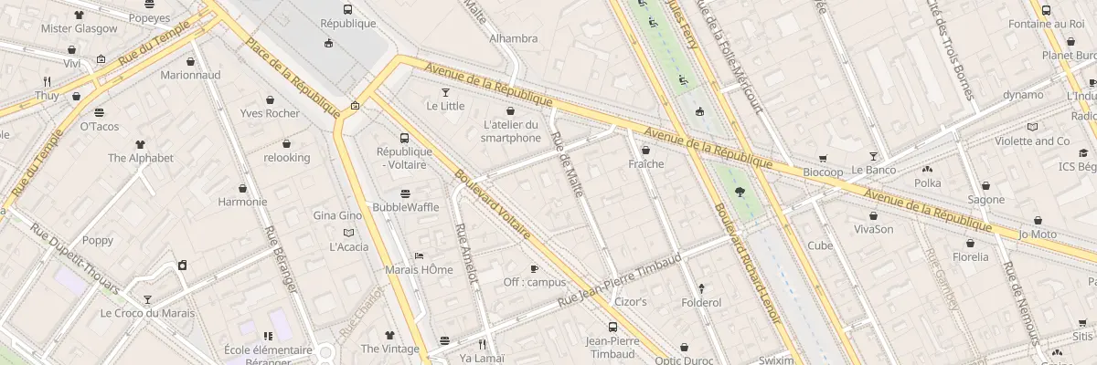 Plan du 6 Rue Rampon à Paris 11e Arrondissement