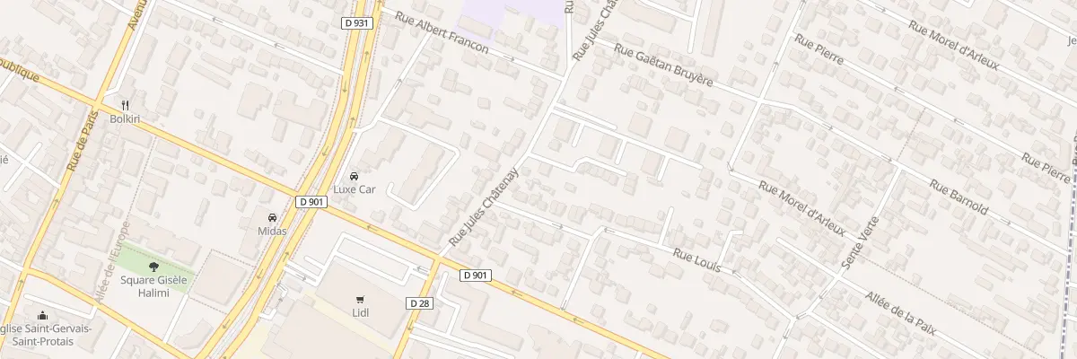 Plan du 18 Rue Jules Châtenay à Saint-Denis