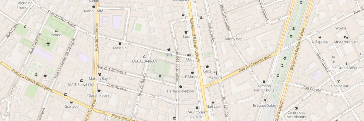 Plan du 1B Rue Saint-Gilles à Paris 3e Arrondissement