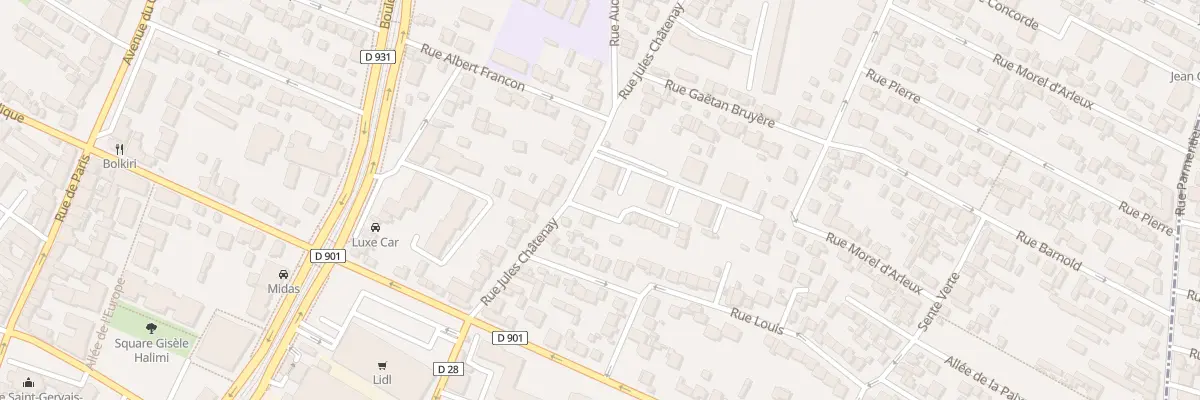 Plan du 24 Rue Jules Châtenay à Saint-Denis