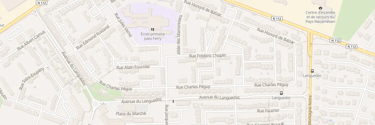 Plan du 8 Rue Frédéric Chopin à Aussillon