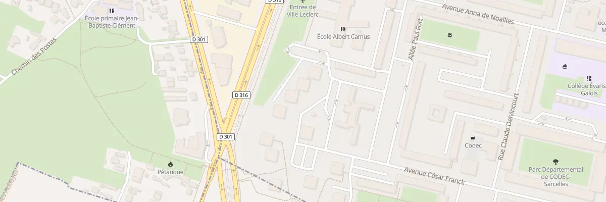 Plan du 12 All Jean Baptiste Lully à Sarcelles