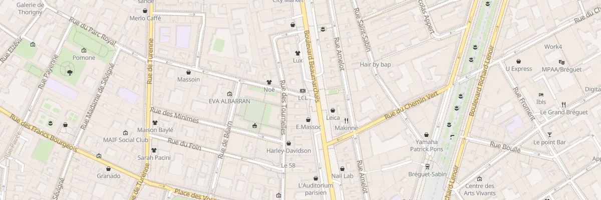 Plan du 1 Rue Saint-Gilles à Paris 3e Arrondissement