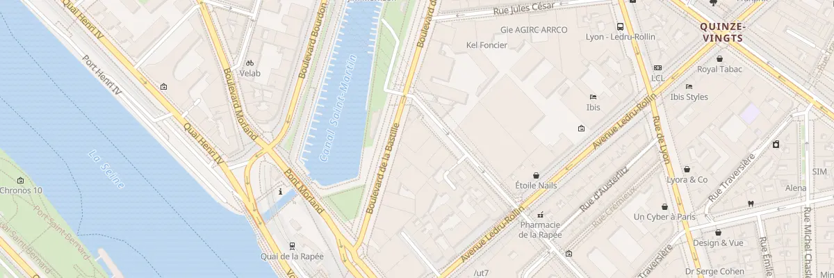 Plan du 251 Rue de Bercy à Paris 12e Arrondissement