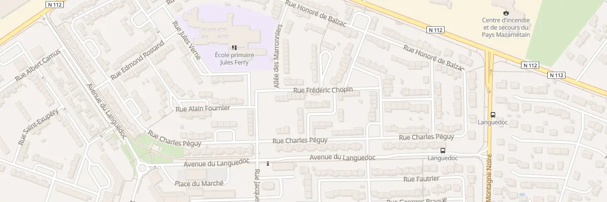 Plan du 14 Rue Frédéric Chopin à Aussillon
