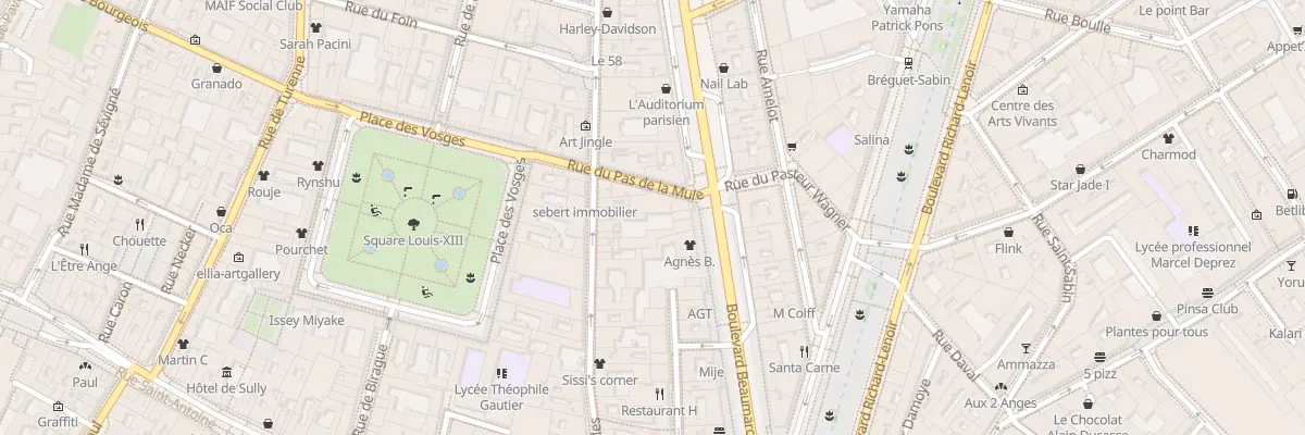 Plan du 3 Rue du Pas de la Mule à Paris 4e Arrondissement