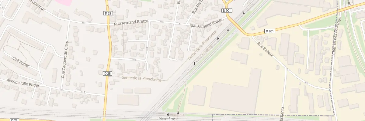 Plan du 11 Rue Rachel à Saint-Denis