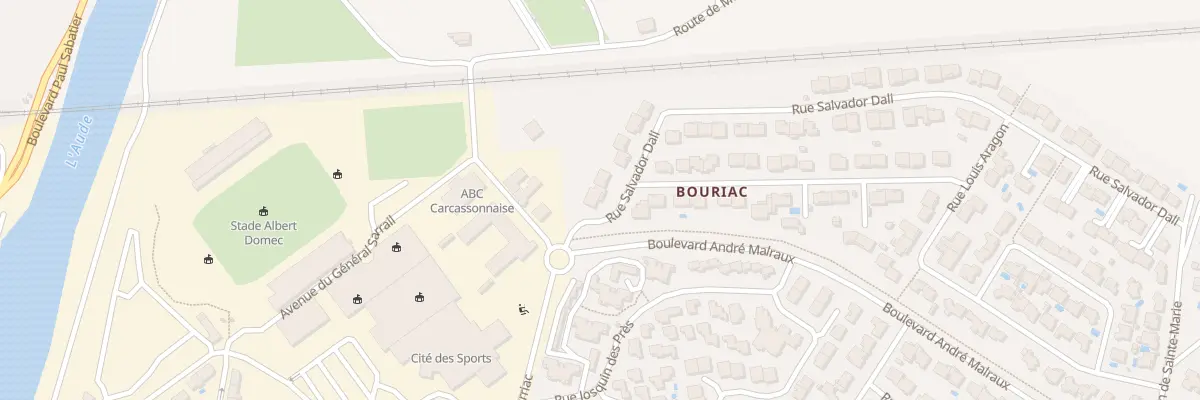 Plan du 1 Rue Salvador Dali à Carcassonne
