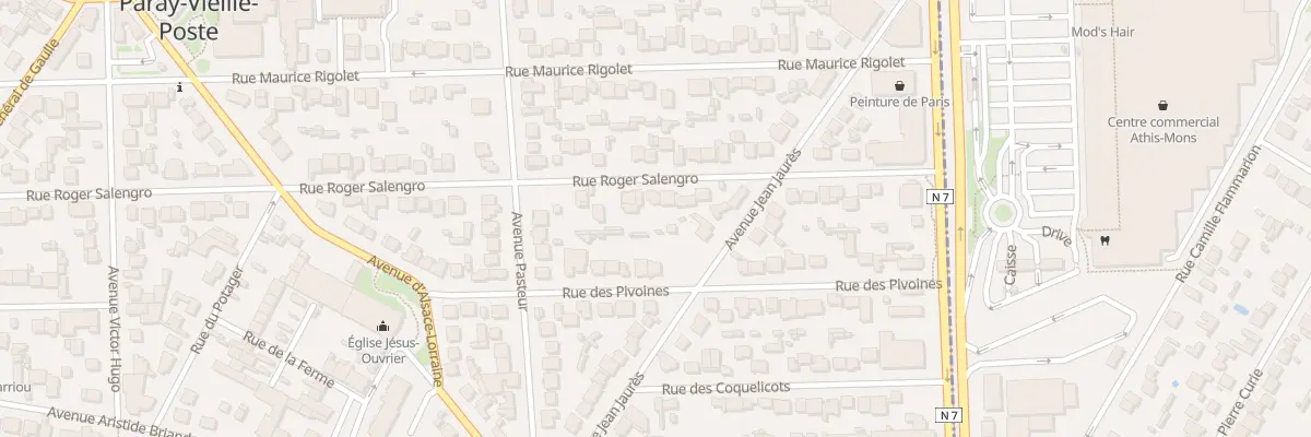 Plan du 25 Rue Roger Salengro à Paray-Vieille-Poste