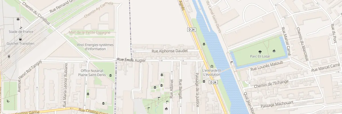 Plan du 12 Rue Emile Augier à Aubervilliers