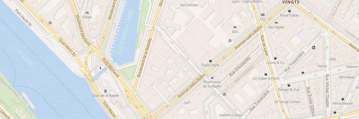 Plan du 241 Rue de Bercy à Paris 12e Arrondissement
