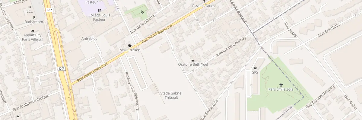Plan du 30 Rue Séverine à Villejuif