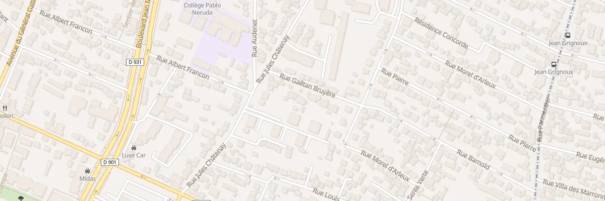 Plan du 10 Rue Gaëtan Bruyère à Saint-Denis