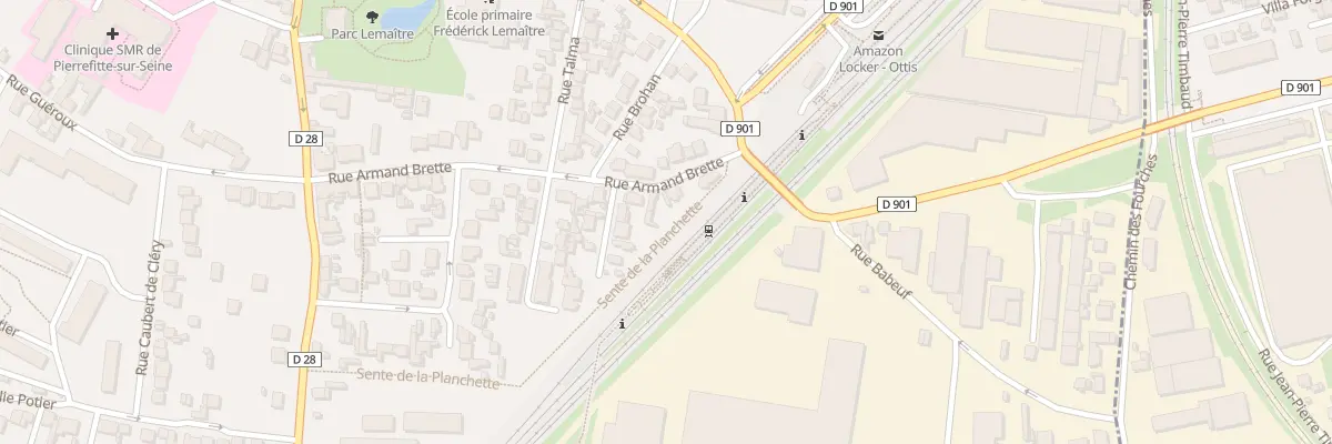 Plan du 20 Sen de la Planchette à Saint-Denis
