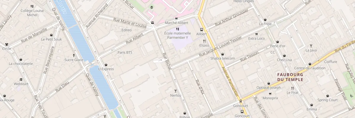 Plan du 3 Rue Jacques Louvel-Tessier à Paris 10e Arrondissement