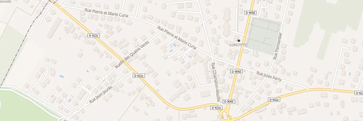 Plan de la Rue Pierre et Marie Curie à Viarmes