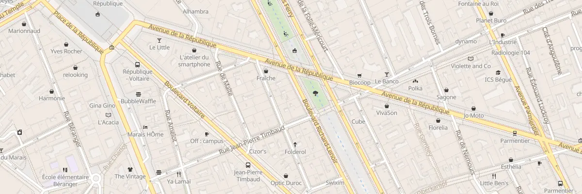 Plan du 125 Bd Richard Lenoir à Paris 11e Arrondissement