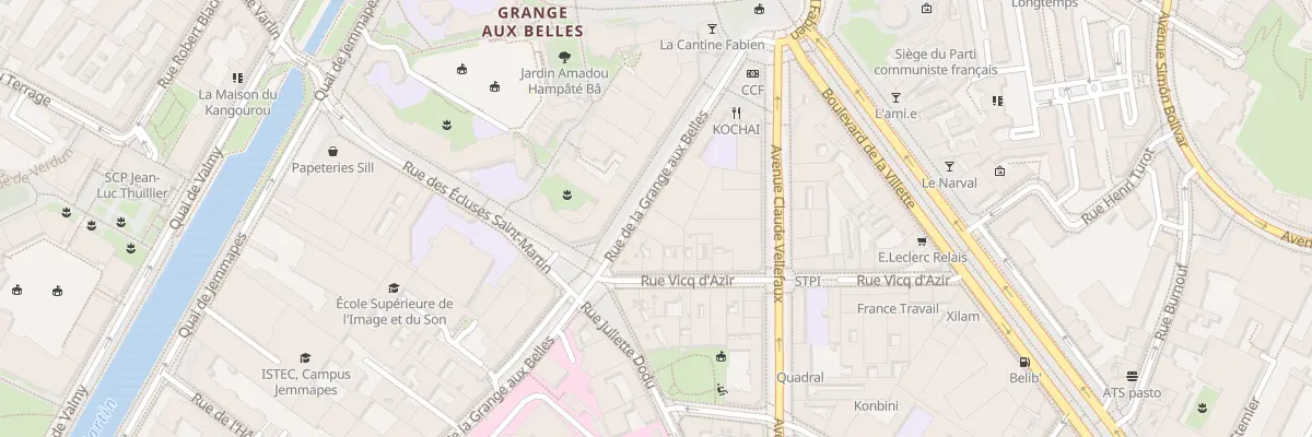 Plan du 24 Rue La Grange aux Belles à Paris 10e Arrondissement