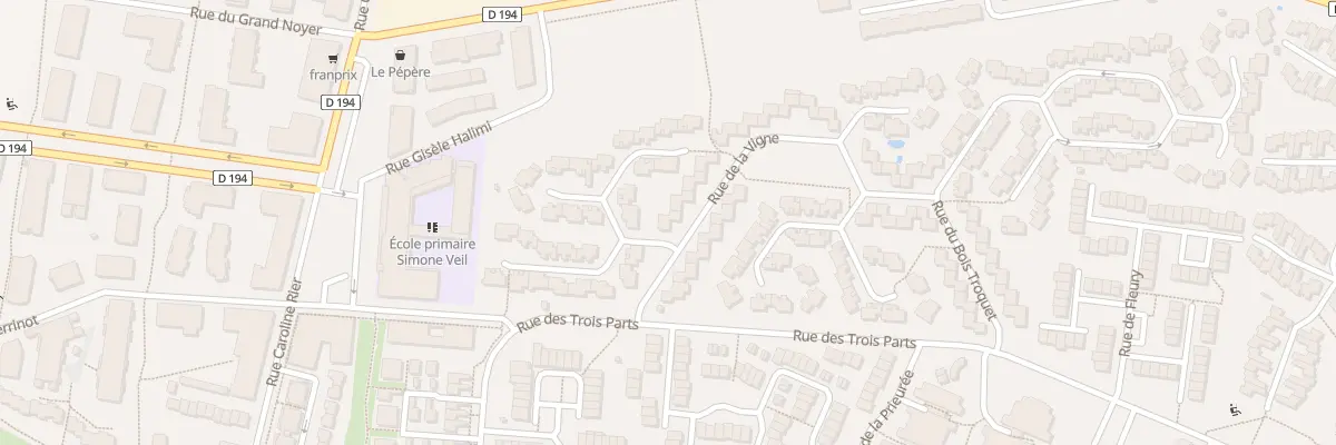 Plan du 1 Rue de la Vigne à Bondoufle