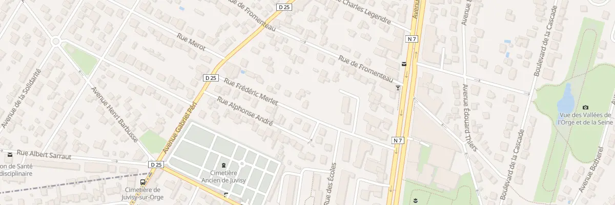 Plan du 12 Rue Frederic Merlet à Juvisy-sur-Orge