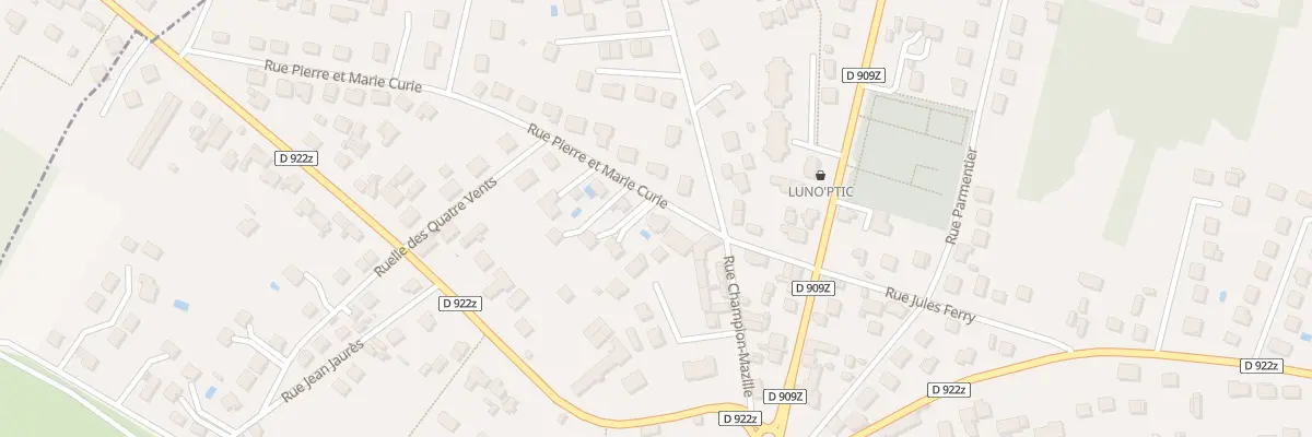 Plan du 1 Rue Pierre et Marie Curie à Viarmes