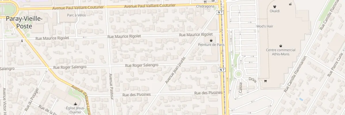 Plan du 12 Rue Roger Salengro à Paray-Vieille-Poste